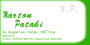 marton pataki business card